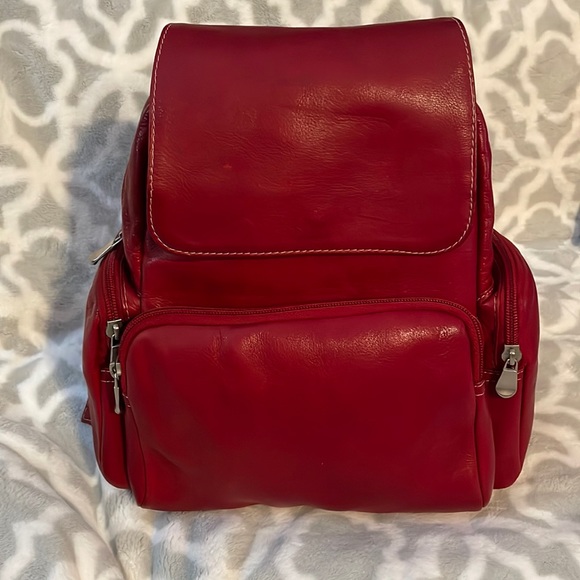 LeDonne Red Leather Backpack main image 14